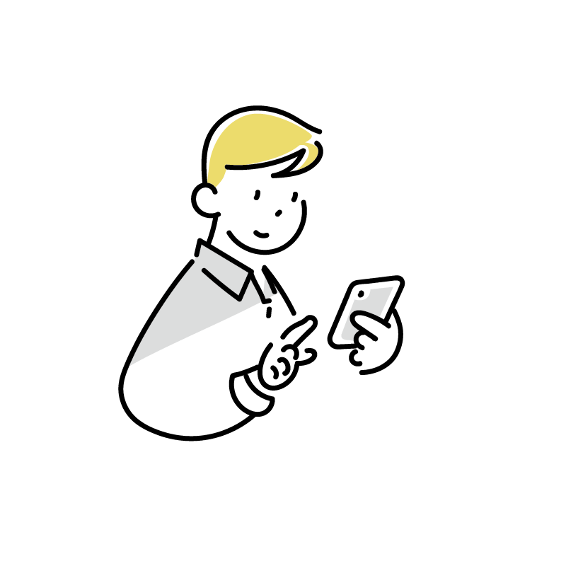 スマホをもつ人